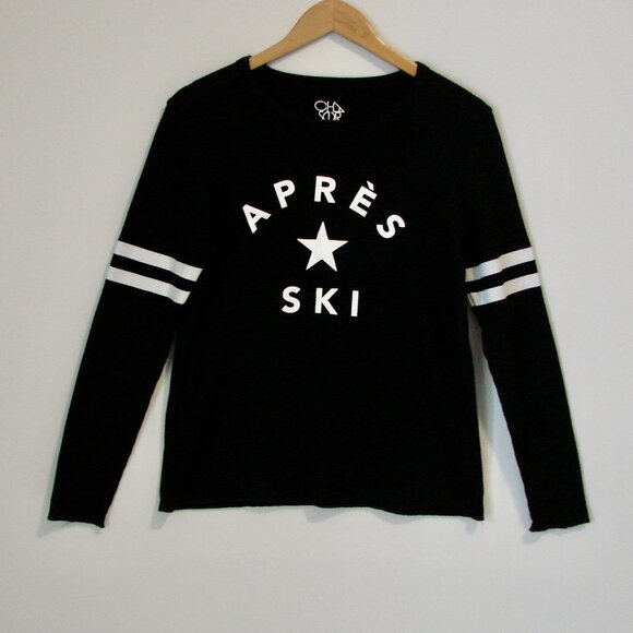 Chaser Black Apres Ski Waffle Thermal Long Sleeve Top Size Medium - Picture 7 of 16